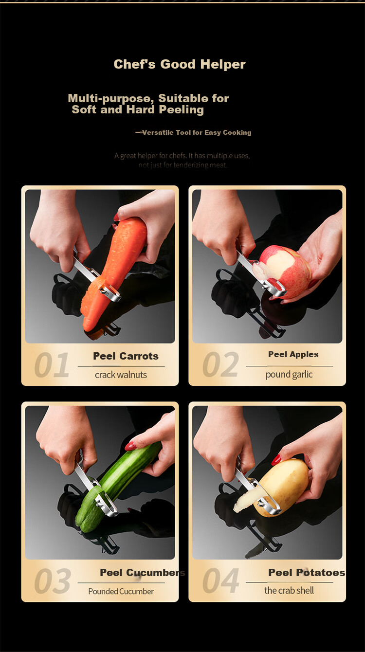 Baijie Stainless Steel Multi-function Peeler Scraper Peeler Peeler Planer Peeler Shaver Peeler Artifact Fruit Knife 5