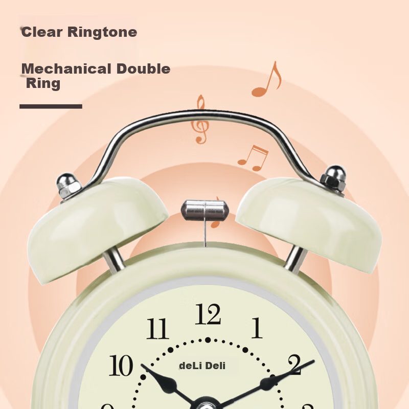 Deli Timer Alarm Clock Luminous Home Bedroom Bedside Clock Children's Self-discipline Study Student Wake-up Gadget Gift - LE311 Yellow Back to School Season