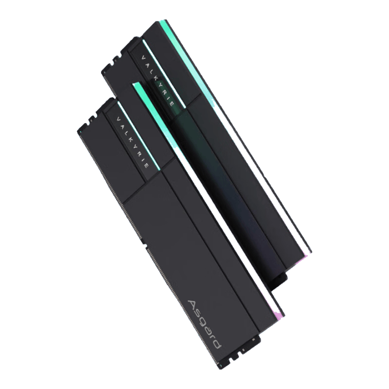Asgard 64GB (32GB X 2) DDR5 6000 Desktop Memory Module, Valkyrie II RGB Light Bar, Hynix A-Die CL30 Midnight Black