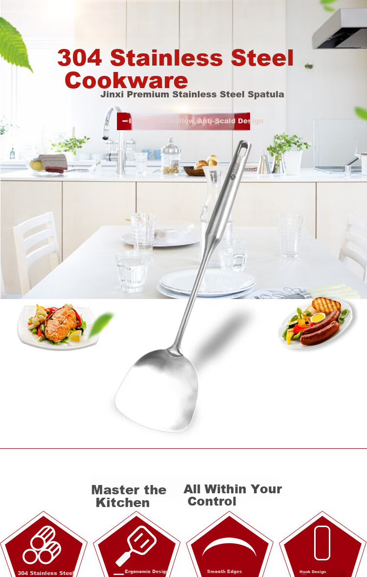 Jxsuperior 304 Stainless Steel Long Handle Noodle Strainer Spoon Pasta Skimmer Kitchen Utensil 1