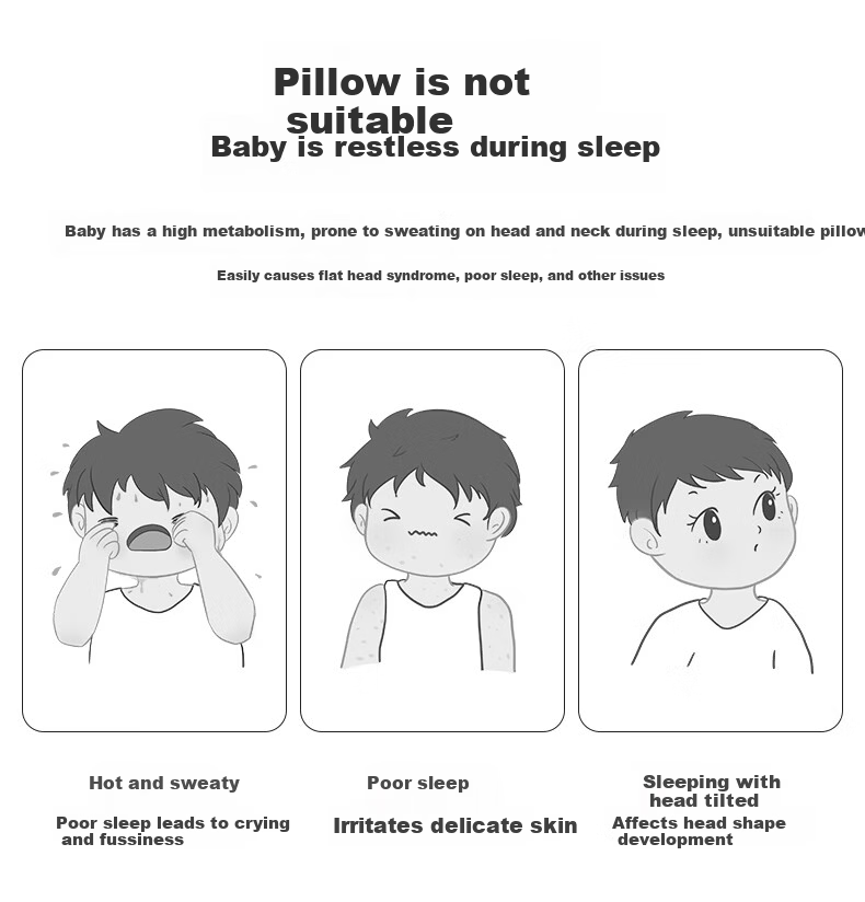 Grace A-Class 100% Cotton Children's Nap Pillow Student Velvet Baby Kindergarten Pillow 2