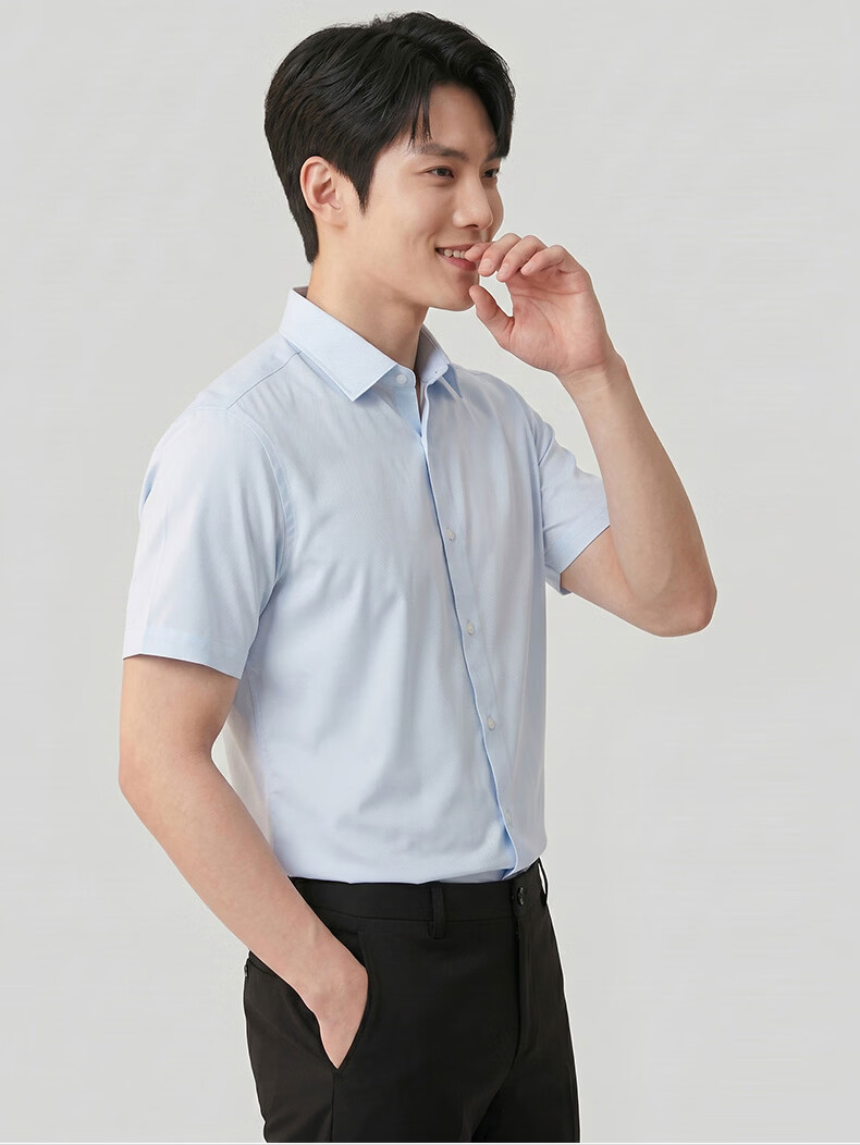 G2000 Men's 2026 Spring Summer Commuter Short Sleeve Shirt Quick-Dry Wrinkle-Free Anti-Static Mall Edition 18