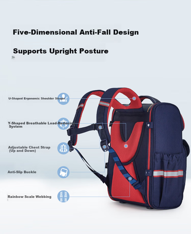 Kala Sheep School Backpack for Elementary Students Grades 3-6 Anti-Fall Pressure-Relief Large Capacity Kids Boys and Girls Double Shoulder Bag 3