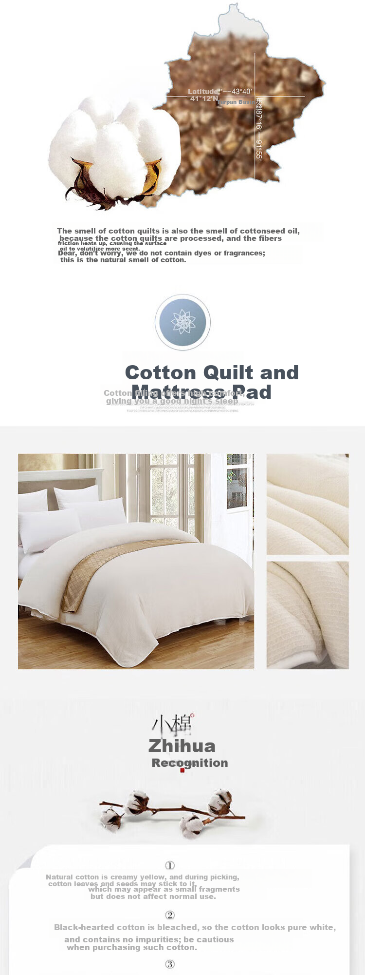 Ranpai Cotton Quilt, Pure Cotton Single Bed Quilt, Cotton Wadding Pad, Dual-Purpose Spring And Autumn Comforter, 4 Jin (2 Kg), 1.5x2 Meters 1