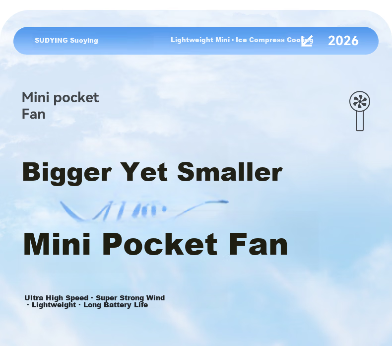 Suying Semiconductor Cooling Handheld Mini Fan USB Rechargeable Silent Portable Dorm Office Bedside Long Battery Life New Model 7