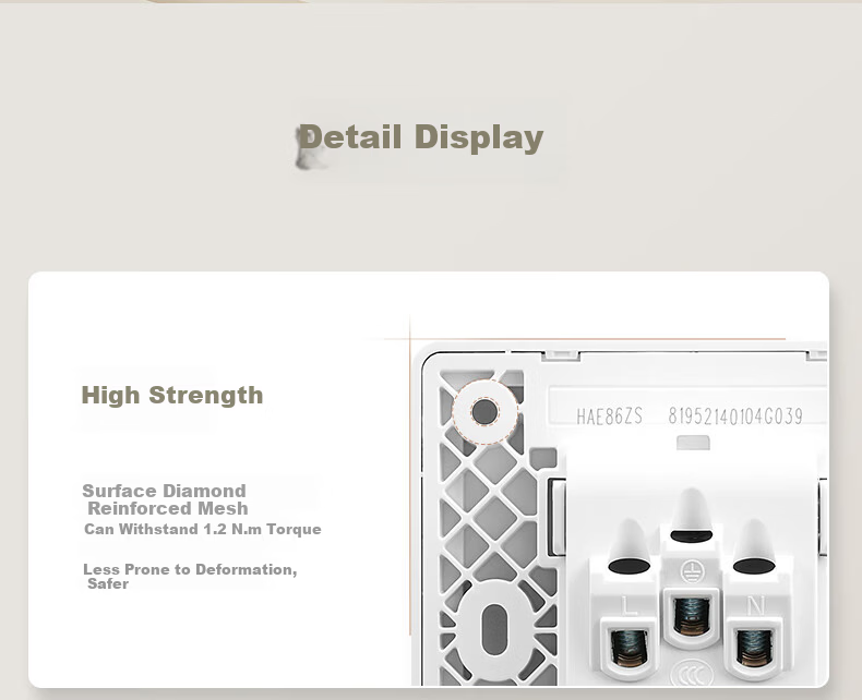 DELIXI CD821 Series 16A Three-Prong Air Conditioner Socket Star Silver Large Panel Switch Socket Panel 30