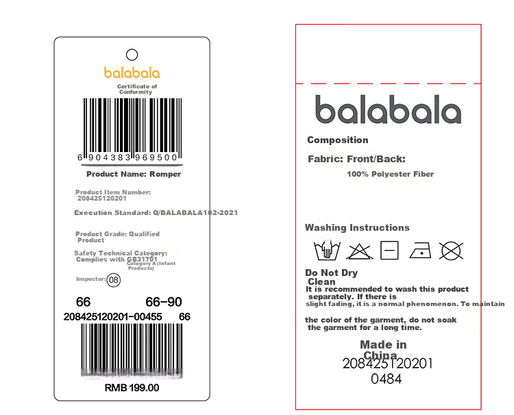 BALABALA balaOne Baby Romper 2025 Autumn Winter Reversible Cute Infant Bodysuit 208425120201 13