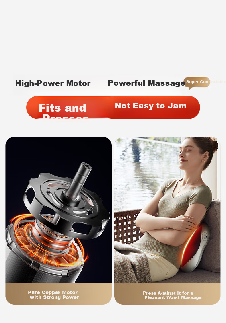 Westinghouse American Westinghouse [Mid-Autumn Festival Gift] BX6-C Waist Massager Shoulder Neck Lumbar Back Massage Device Massage Cushion Office Full Body Pillow for Elders 7