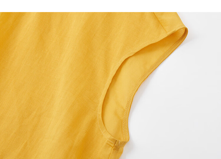 Demana [Ramie Lyocell Blend] Summer Artistic Style Ruffled Round Neck Cap Sleeve Slim Fit Shirt for Women High-End Feel 16