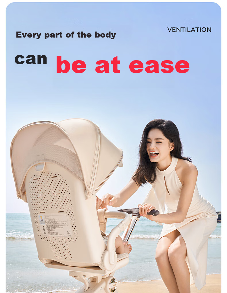 Wanya T6-2 Stroller High Landscape Baby Stroller Convertible Lightweight Foldable Reversible Champagne Gold PRO 14