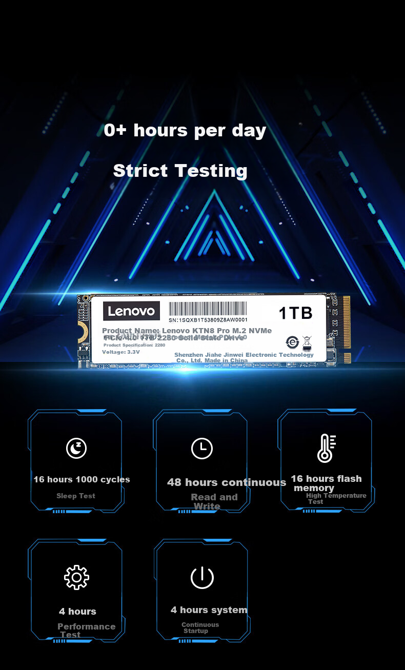 Lenovo 1TB SSD Solid State Drive M.2 NVMe PCIe 4.0 Compatible with Legion Series KTN8Pro Series 6