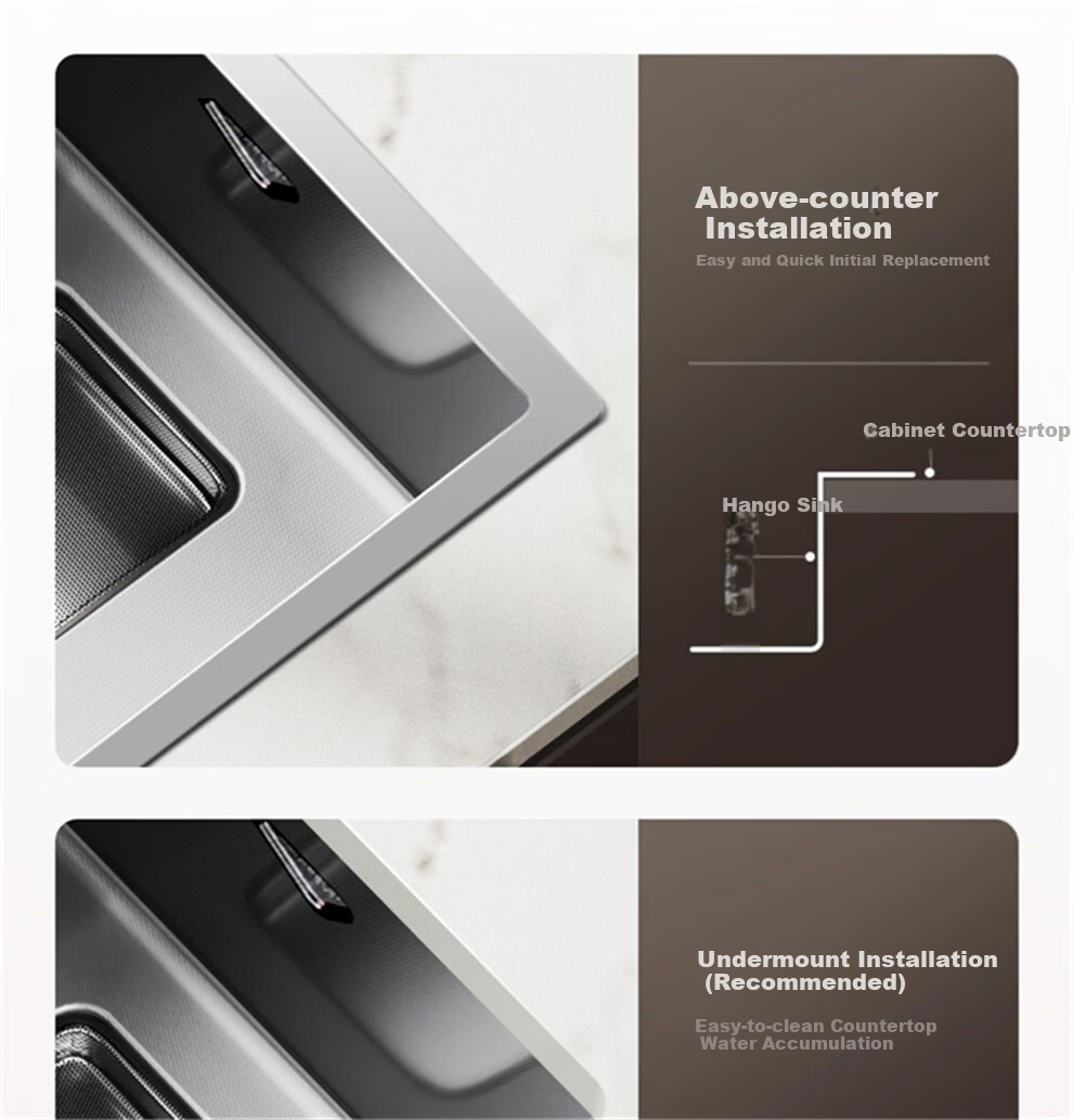 HIGOLD Kitchen Sink HM Series Large Single Bowl 304 Stainless Steel Integrated Vegetable Washing Basin 23
