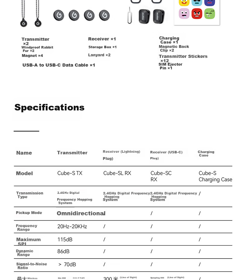 Godox Cube Wireless Lavalier Microphone, Outdoor Interview Vlog Live Streaming Recording Noise Reduction Sound Card, Mini Button Microphone [One-To Type-C Version] 25