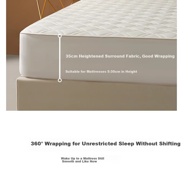 MIDO HOUSE Mingdu 60-Count Pure Cotton Corn Fiber Mattress Protector, Full Coverage Bed Cover, 1.5x2 Meters + 35cm 8