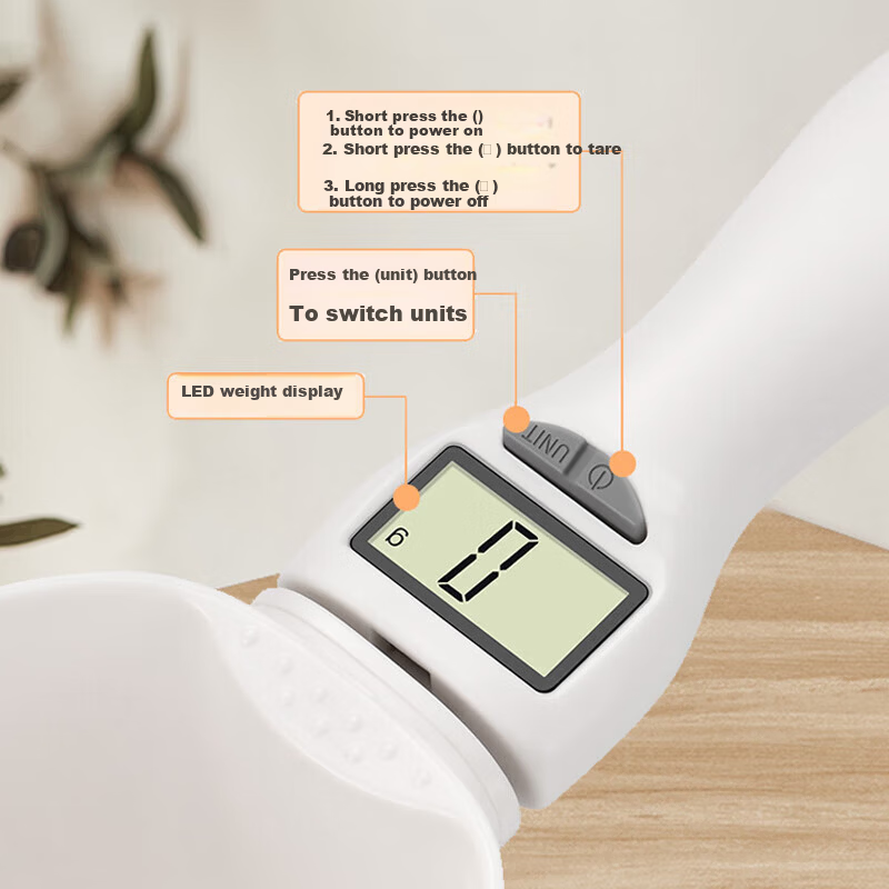 Edo Digital Measuring Spoon Scale [Precise 800g Measurement] Kitchen Scale Baking Scale Coffee Scale Large Measuring Spoon