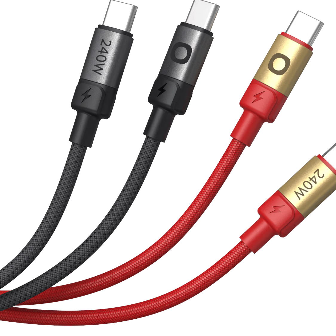 JD Jingzao 240W Overheat Protection Braided Dual-Head Type-C Data Charging Cable for Huawei Honor Xiaomi PD Fast Charge Apple iPad 17/16/15