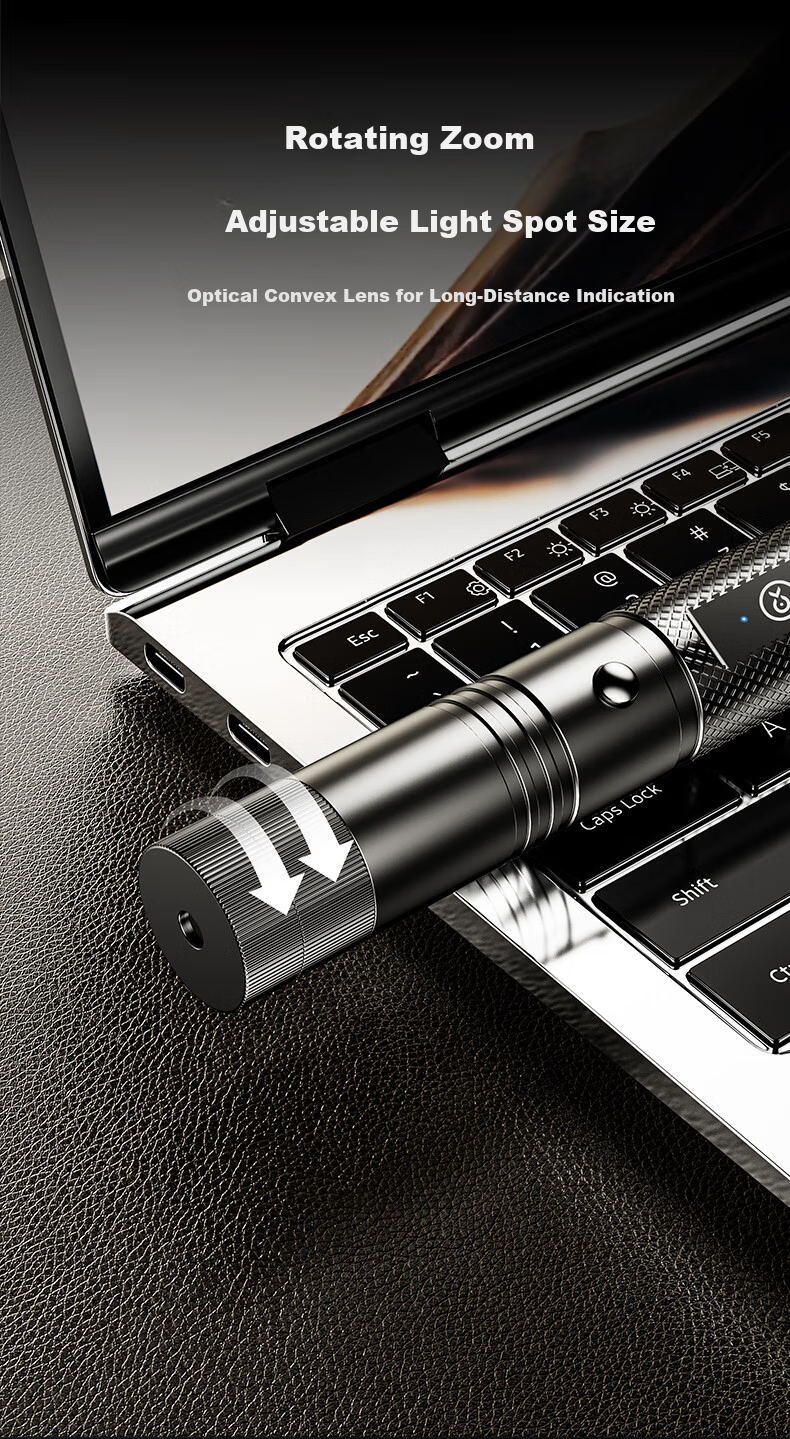 BIAZE Green Laser Pointer High Power Outdoor Long Battery Life Laser Flashlight Waterproof Type-C Rechargeable 5