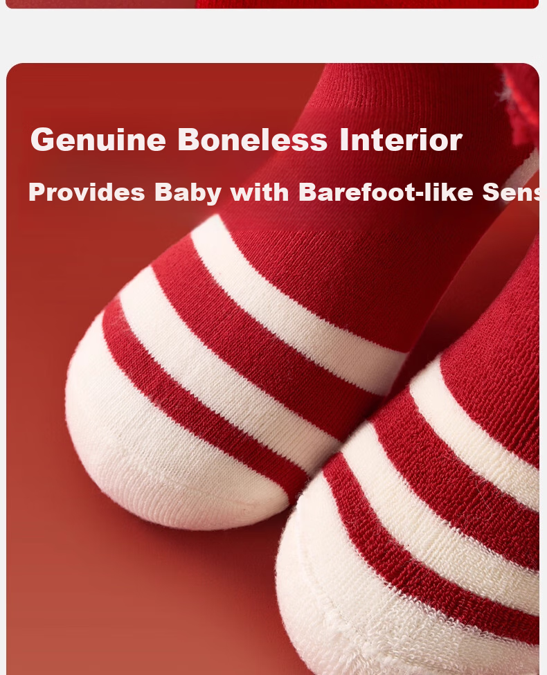 Mianqixiong Baby Socks Autumn Winter Thickened New Year Terry Socks Infant Girls Warm Red Mid-Calf Socks Winter Toddler 11