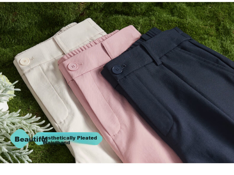 ESE-Y Women's Cropped Sickle Pants 2026 Spring Autumn Slim Fit Petite Harem Casual Pants Beige 29 13