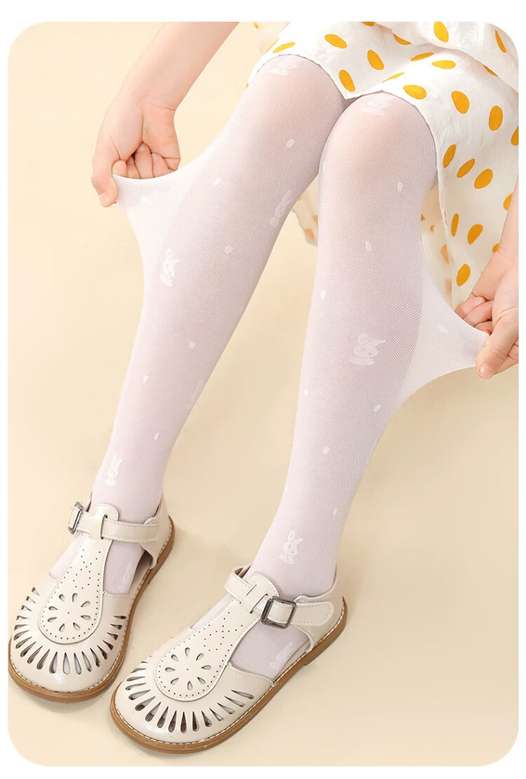 Langsha Children's Mesh Ultra-thin Summer Baby Tights White Anti-mosquito Dance Stockings Girls Pantyhose 11