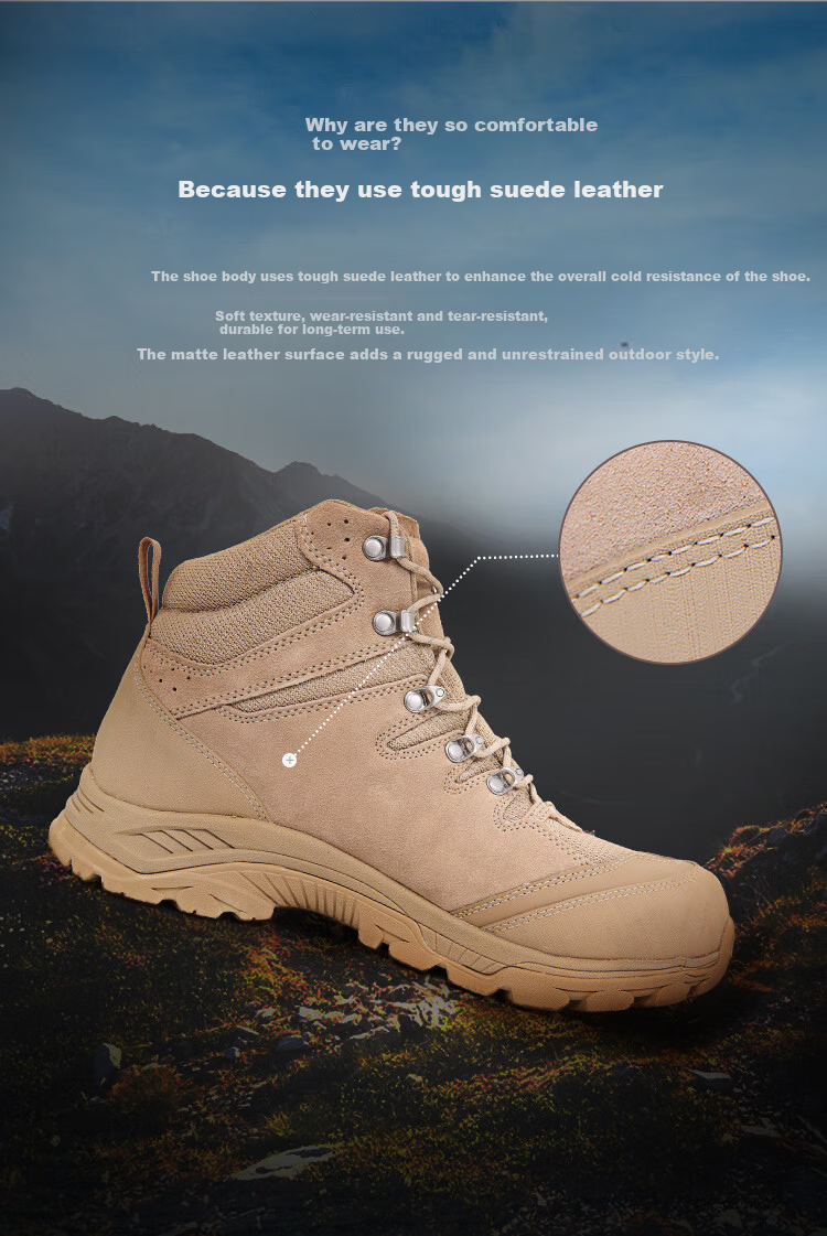 SCALER [King's Road] Professional Outdoor Hiking Boots for Men, Waterproof Non-Slip High-Top Anti-Foot Twisting Desert Boots Hiking Shoes for Wome 10