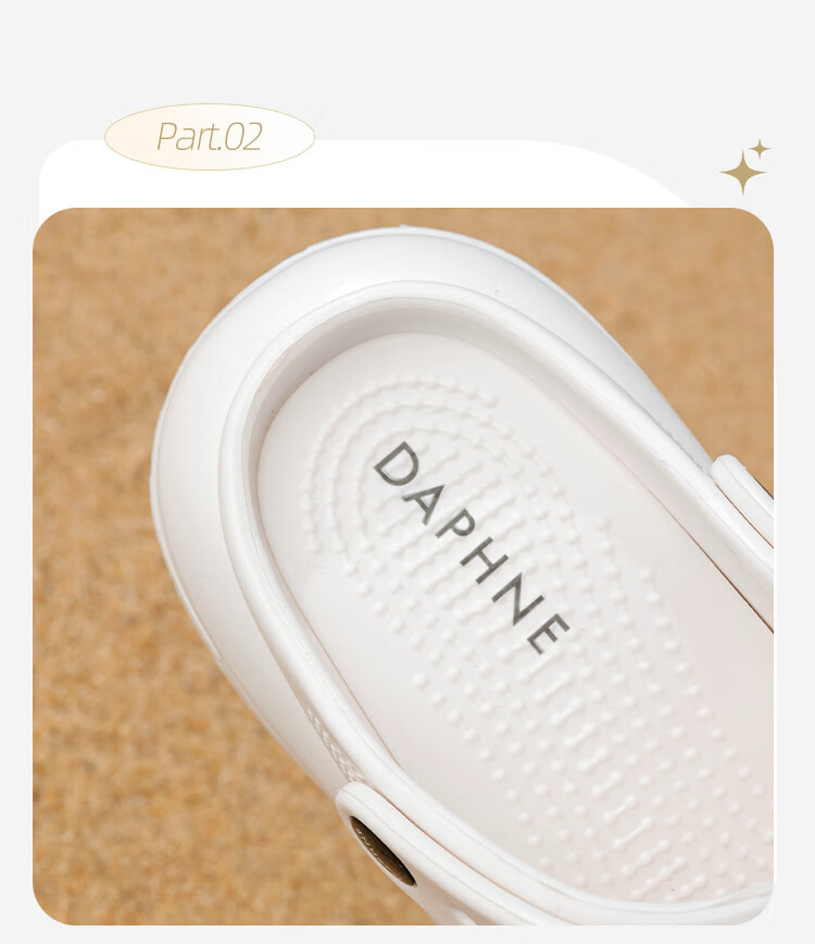 DAPHNE Women's Cloud Hole Shoes 2026 New Summer Soft Sole Thick Sole Height Increasing Casual Sandals 6