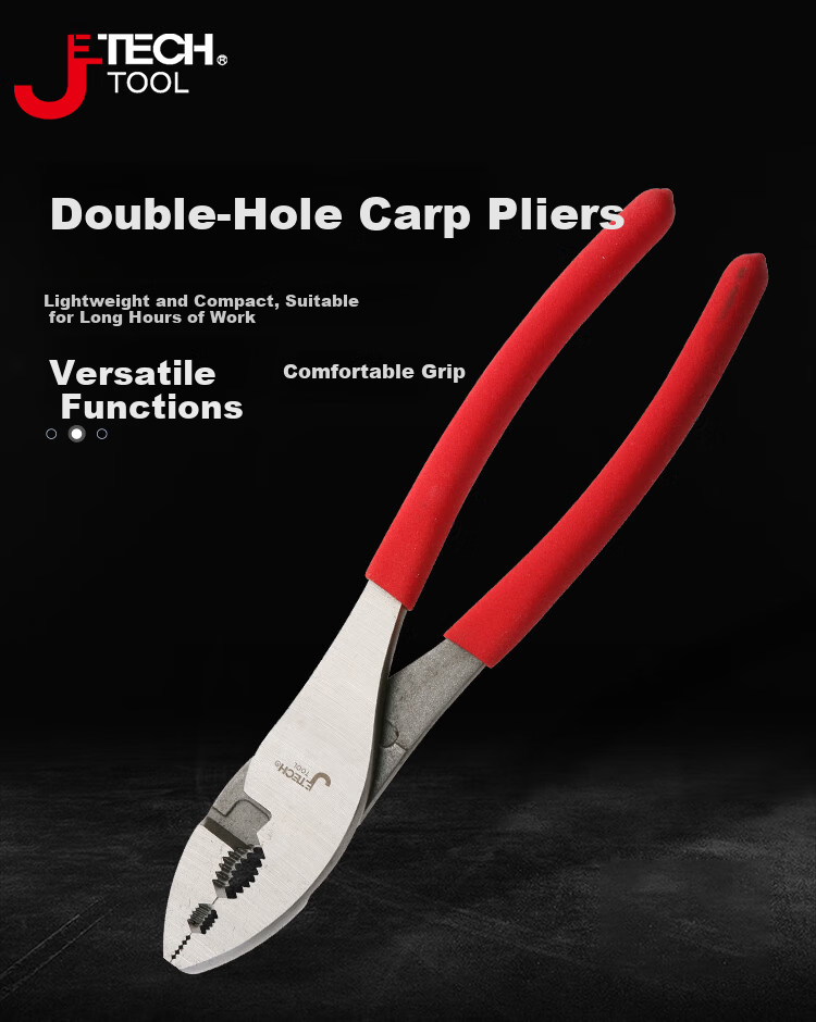 JETECH Multifunctional Dual-Hole Water Pump Pliers Carp Mouth Pliers 8-Inch CP-8 Household Pipe Repair Tool 1