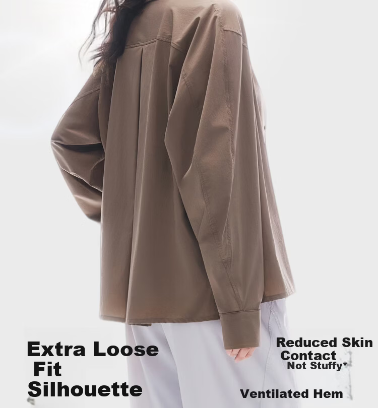 Beneunder Breathable Sun Protection Shirt for Women Loose Wrinkle-Resistant Moisture-Wicking Quick-Dry Casual Cooling UV Protection DS006 16