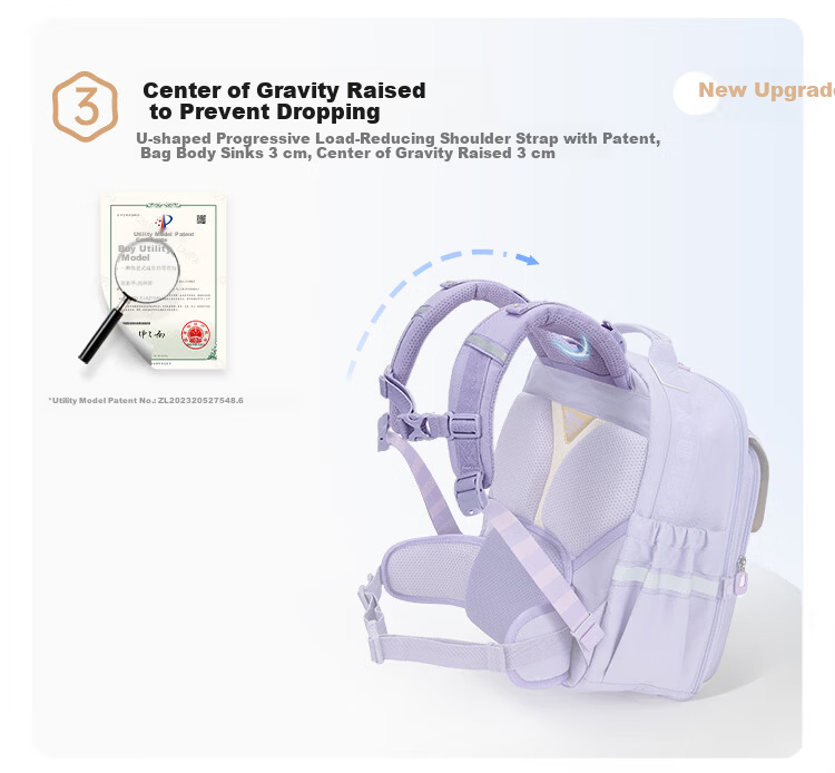 Kala Sheep Cloud Backpack ProMax Elementary School Students Grades 1-3-6 Children's 8D Load-Reducing Anti-Drop Spine Protection Lightweight Backpack 7
