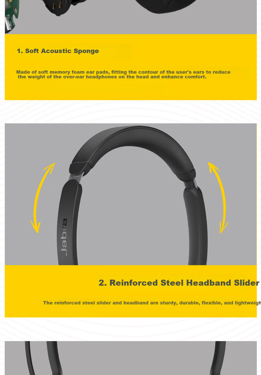 Jabra Evolve2 40 UC, Computer Office Conference Call Center Customer Service Telemarketing Headset, Online Education Over-Ear Noise-Cancelling Dual-Ear Headphones 5
