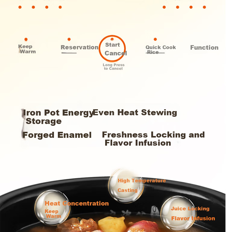 Joyoung 3L Household 0-Fluoride Enamel Ceramic Rice Cooker Honey Jar Style Electric Pressure Rice Cooker 20-Minute Quick Cook Multifunctional Rice Cooker F-30NF02 29