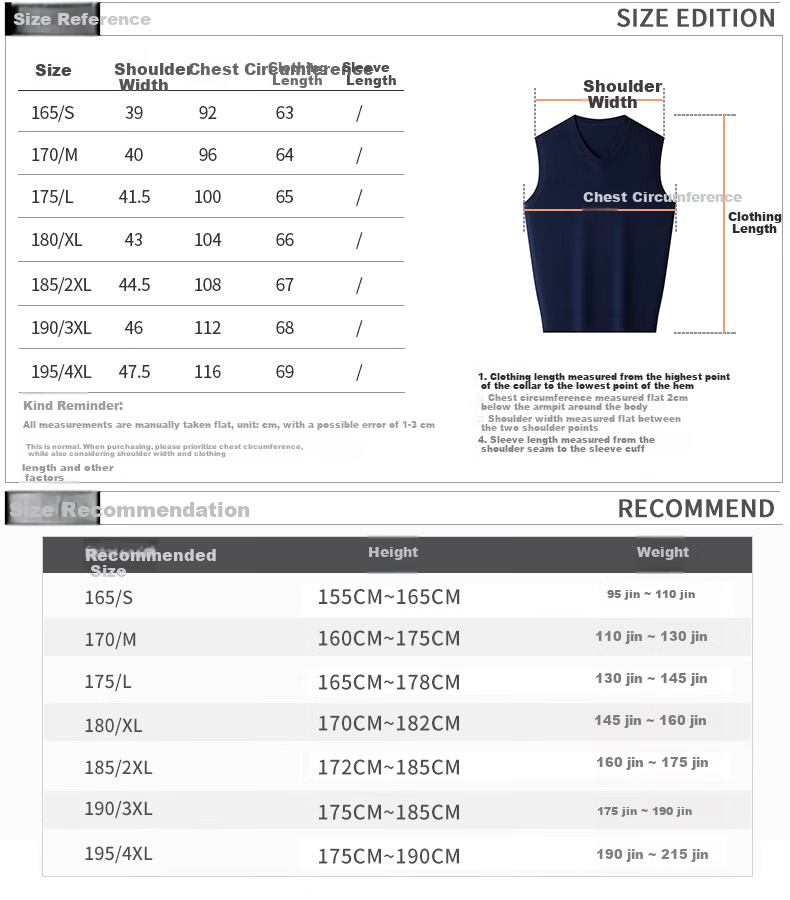 Hengyuanxiang Washable Pure Wool Vest for Men, V-Neck Waistcoat, Fine-Spun Wool Knitted Sleeveless Jacket, Black, Size 170 8