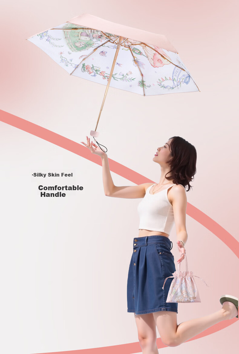 MAMORU Artistic Sun Umbrella UV Protection Dual-Layer Lightweight Portable Compact Sunshade Rain Umbrella 7