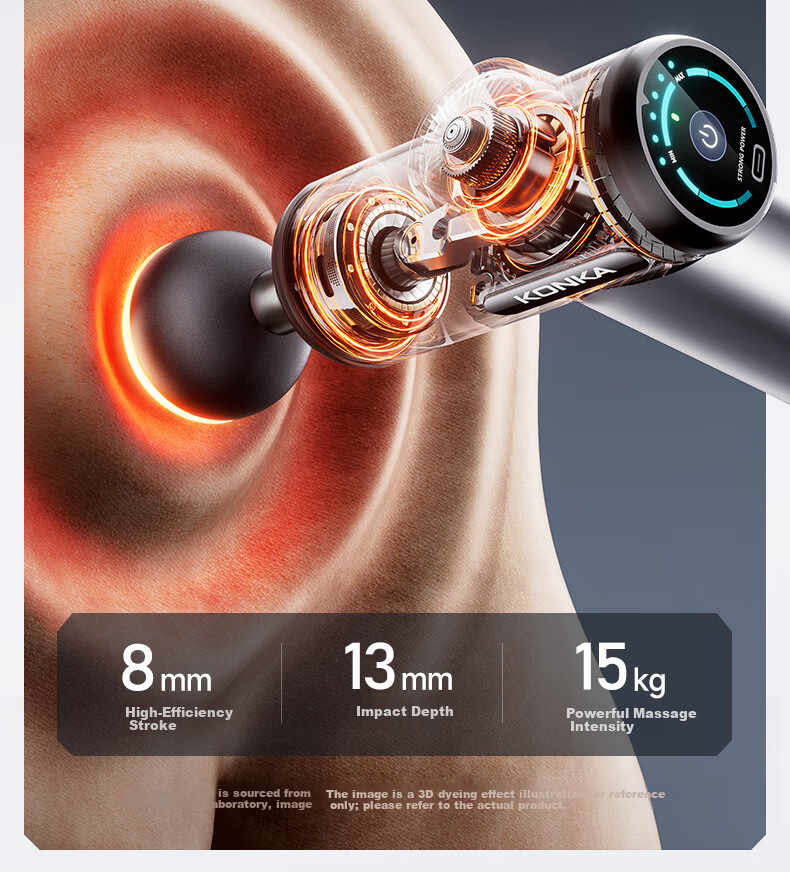 KONKA Fascia Gun Massager Shoulder Neck Waist Back Massager Deep Muscle Relaxation Mini Portable Professional Sports Neck Fascia Gun Practical Birthday Gift for Dad Mom Boyfriend 9