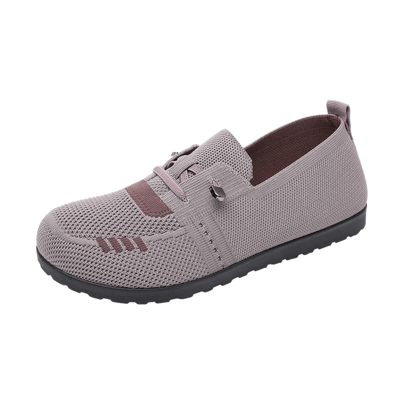 Yidisen Lightweight Comfortable Casual Women's German Training Shoes Old Beijing Cloth Shoes Soft Sole Non-Slip Mom Shoes Gray Size 38
