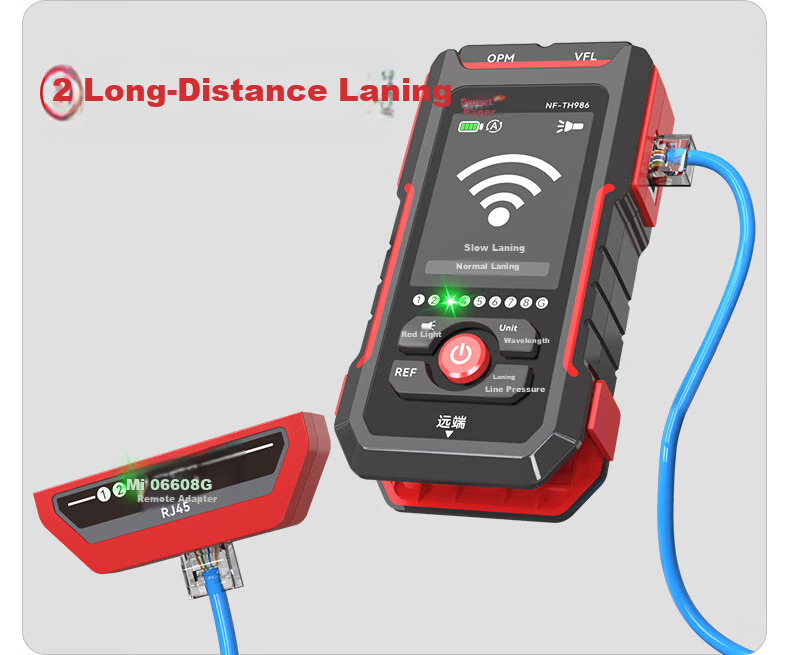 Smart Mouse NF-TH986 Cable Tracker Optical Power Meter Red Light All-in-One Network Tester Anti-Interference 14