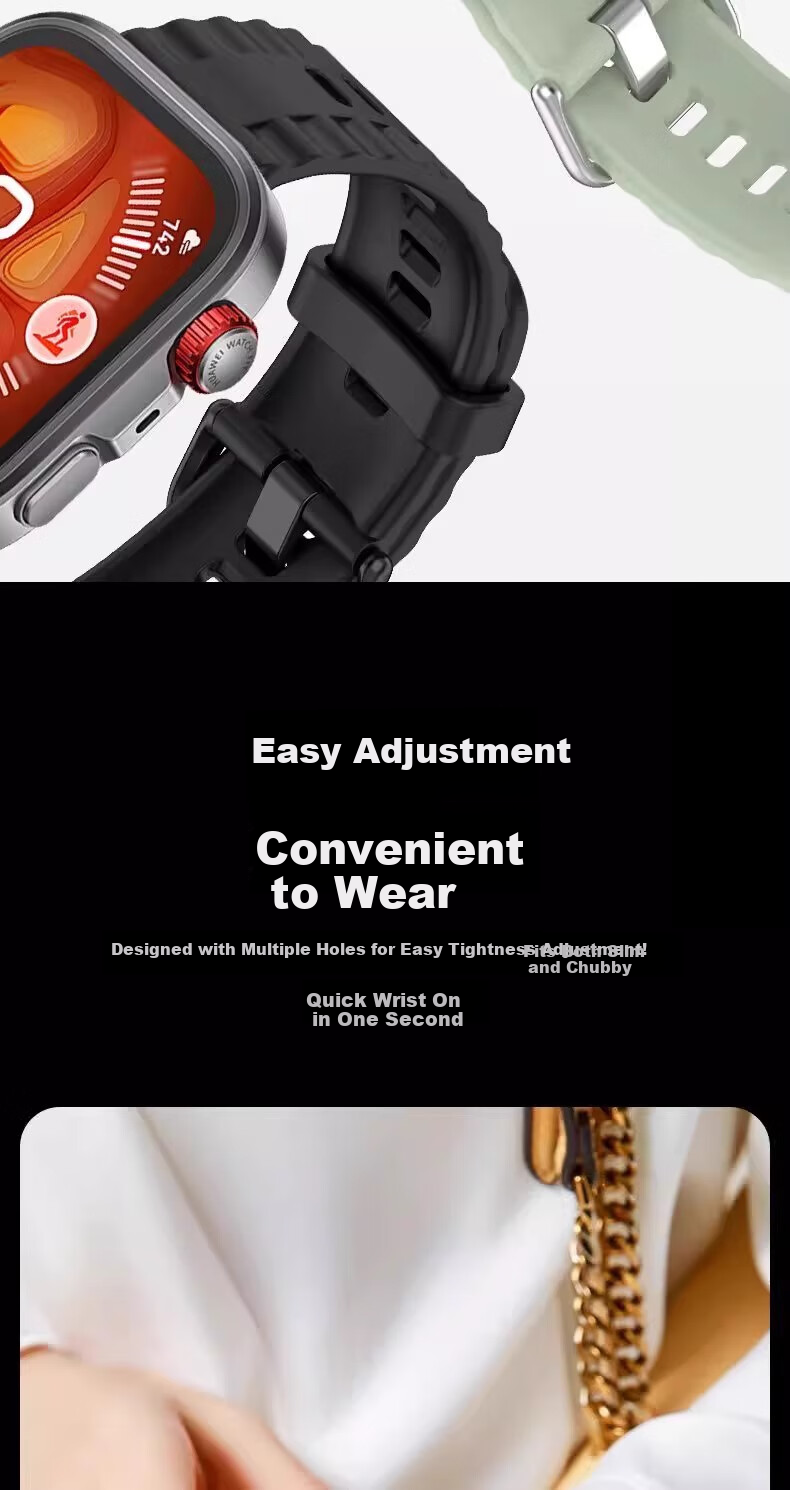 Iboann Compatible Huawei FIT4 Watch Strap WatchFit4 Pro 3D Wave Pattern Silicone Universal FIT3 Wristband Unisex Waterproof Accessory Rhythm Black 5