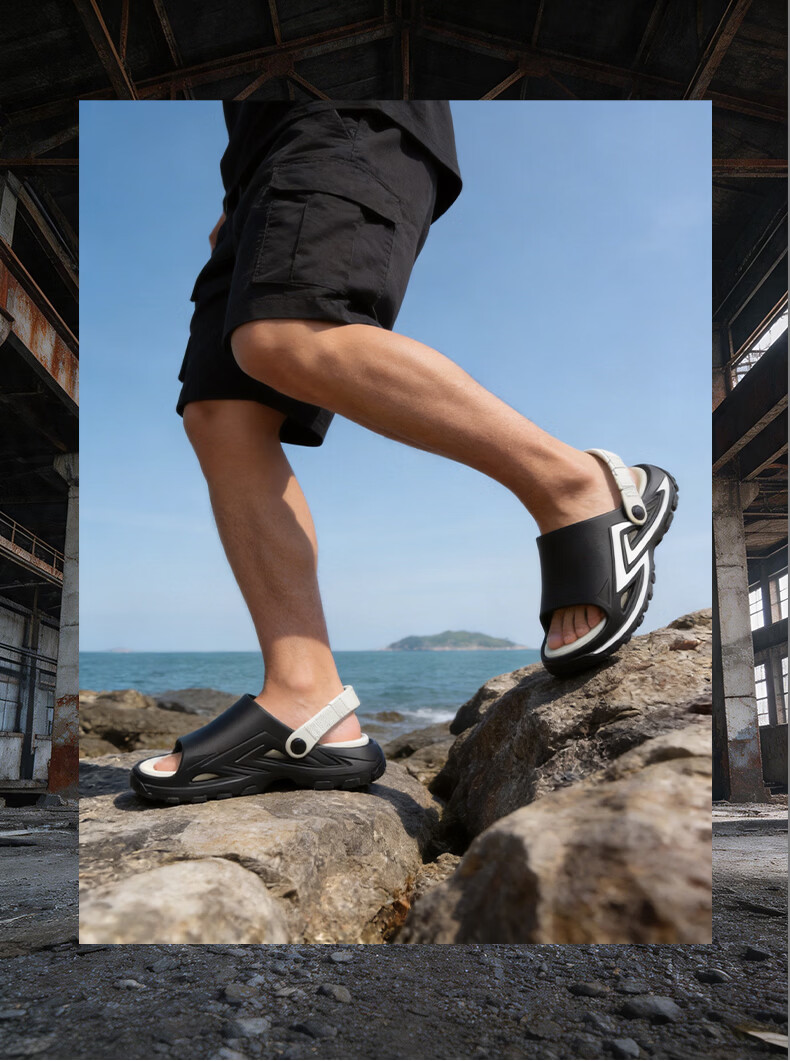 HIPANDA Men's Non-Slip EVA Slip-On Sandals Durable Beach Soft Sole Lightweight Breathable Summer Slippers 12