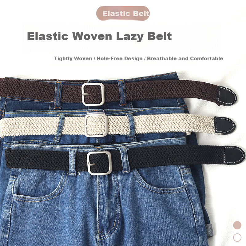 HOCR Canvas Belt Ins Style Woven Elastic Waistband Comfortable Breathable Unisex Jeans Belt
