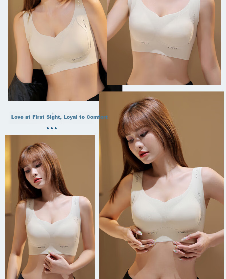 Urban Beauty Large Bust Minimizing Bra for Women, Push-Up, Anti-Sagging, Adjustable, Wireless, Thin, Plus Size, Seamless Underwear 23