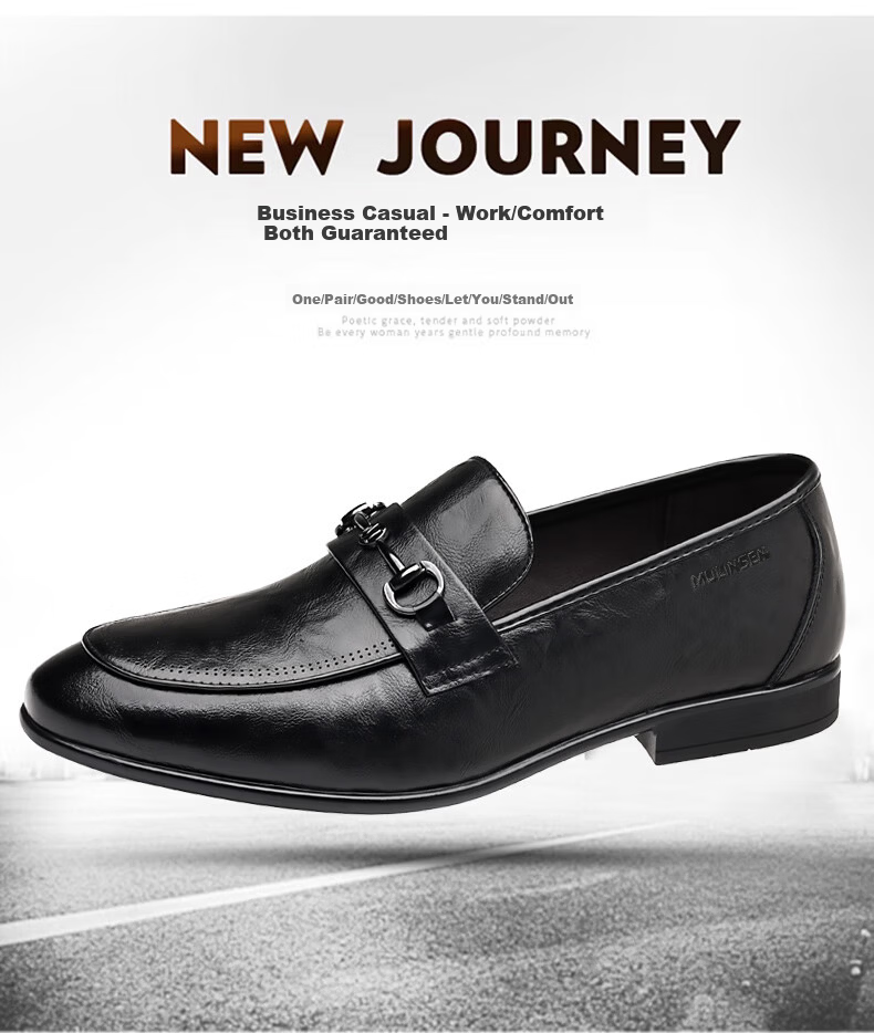 MULINSEN Men's Business Casual Slip-On Loafers Formal Wedding Shoes SHW851050 2