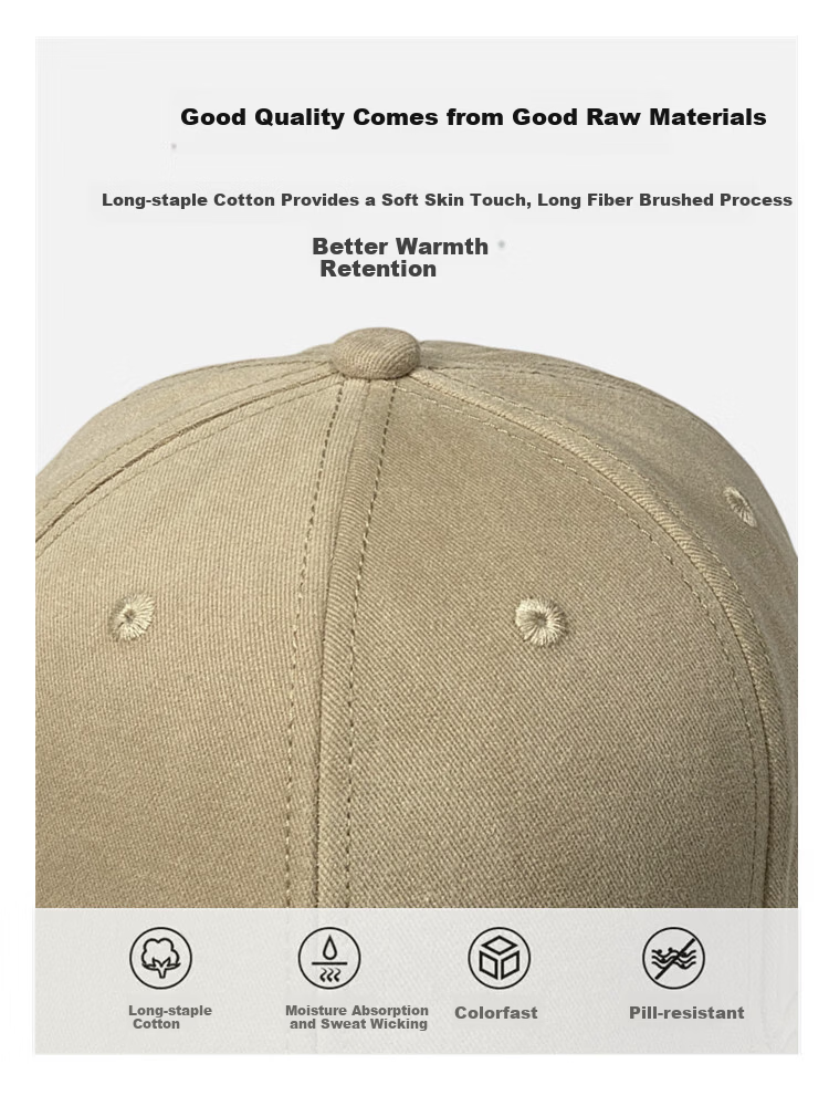 JEEP Men's Baseball Cap Versatile Four-Season Pure Cotton Adjustable Sunshade Hat Unisex Sun Protection Cap 4