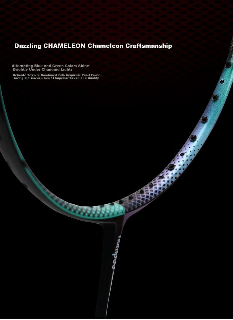 KUMPOO Badminton Racket, Full Carbon Ultra-Light Durable All-Round Model, Xunfeng Deep Forest, Midsummer Green And White String 7