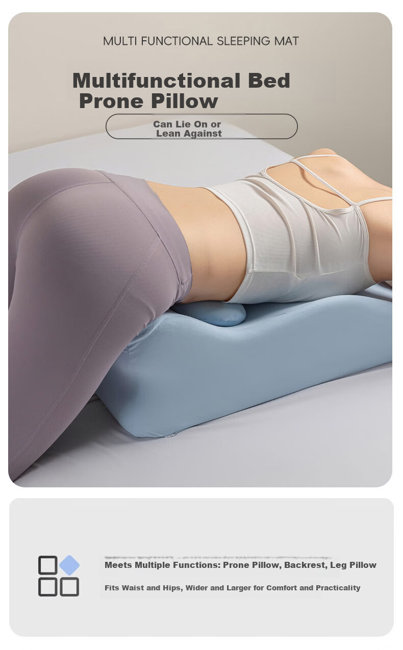 Grace Multifunctional Large Backrest Pillow Bed Head Cushion Home Support Pillow Water Blue 1