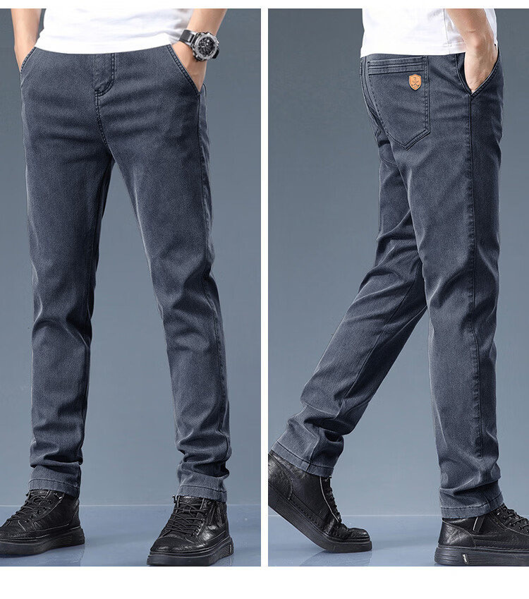 TUCANO Men's Casual Pants Spring Summer Business Loose Straight Trendy Versatile Long Pants Black 32 7