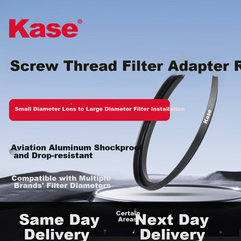 Kase Filter Adapter Ring 58mm to 62mm Lens Filter Converter for Canon Nikon Sony Fujifilm Small to Large Diameter Lens Adapter Ring