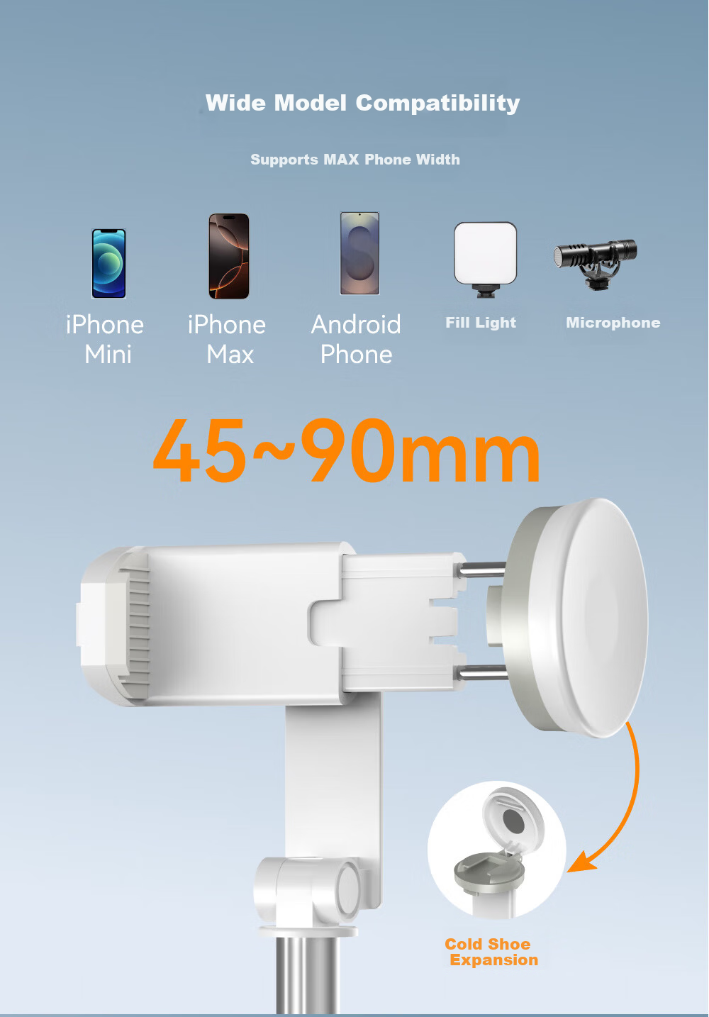 TELESIN (Taixin) Smartphone RGB Magnetic Fill Light, Live Streaming Full-Color Portable Selfie Makeup Lamp, Handheld Photography Beauty Enhancer, Portrait Camera Shooting Desktop Light, Pocket Light 8