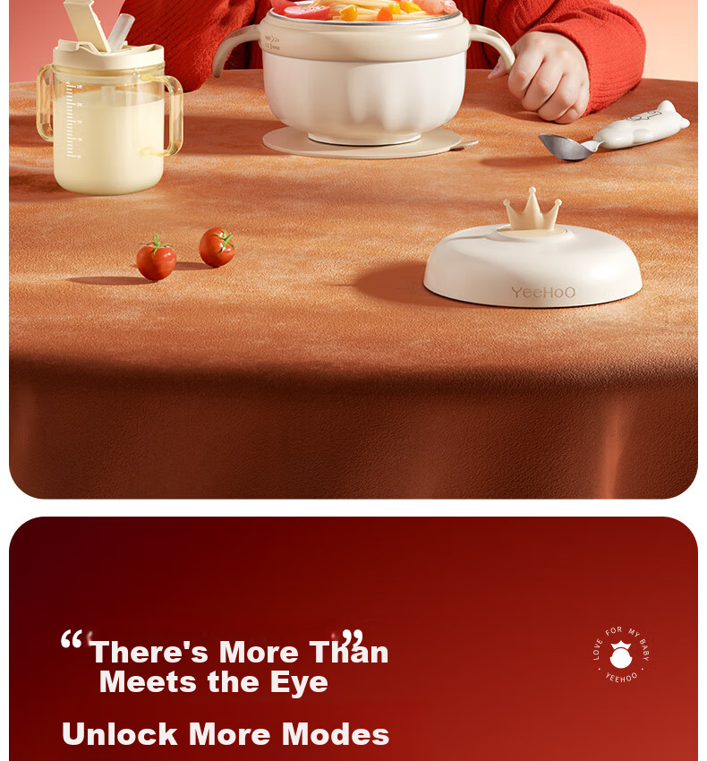 YEEHOO Baby Feeding Bowl Set Gift Box Children's Day Gift Tableware Baby Feeding Tools Full Set First Solid Food Birthday Gift 8