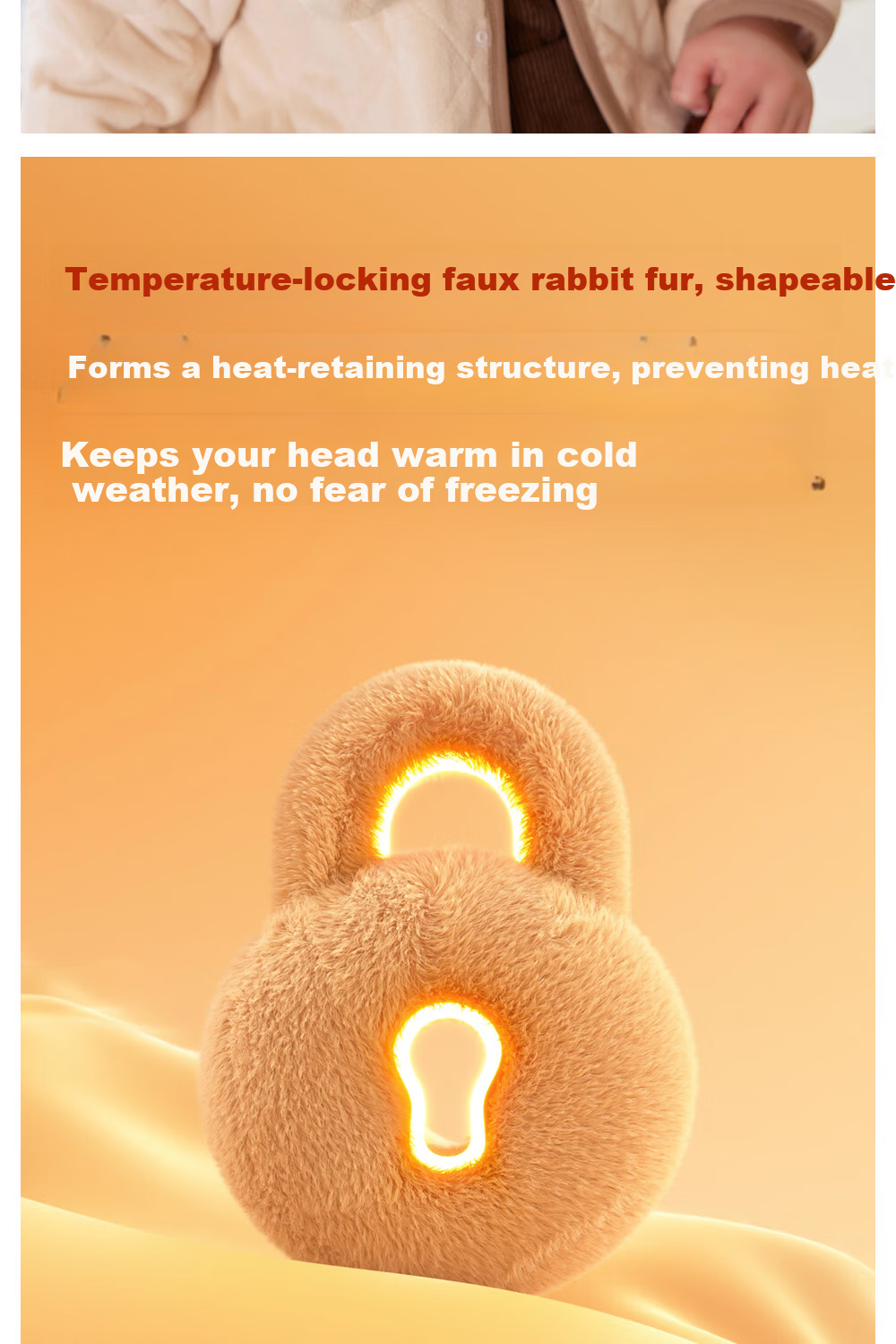 Beitais Baby Hat Autumn Winter Thickened Fleece Ear Protection Windproof Warm Kids Hat Unisex Children's Stylish Cap 3