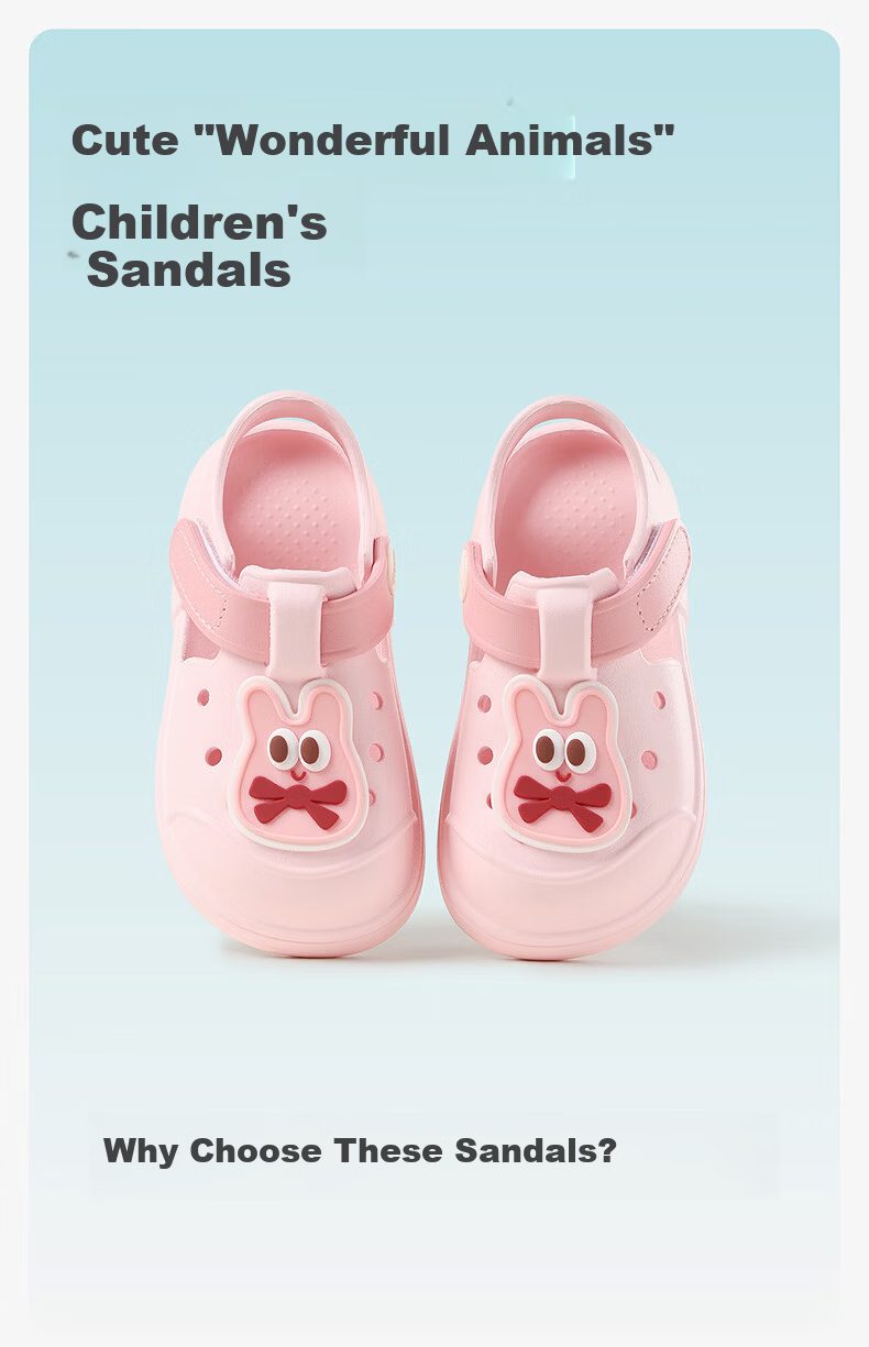 Balabala Kids Summer Sandals Boys Girls Hole Shoes Toddler Sports Outdoor Beach Sandals Baby Kindergarten Hole Shoes 1